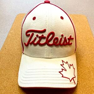 Titleist white Cap with Red Embroidery